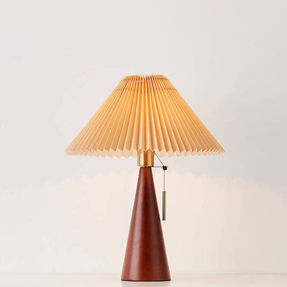 Japandi Drewniana Lampa Stołowa