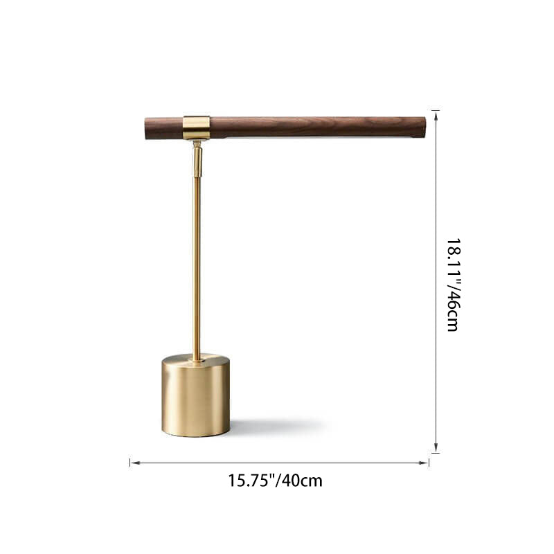 Nowoczesna minimalistyczna złota lampka stołowa – Akryl i metal – LED 6W