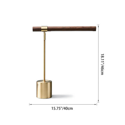 Nowoczesna minimalistyczna złota lampka stołowa – Akryl i metal – LED 6W
