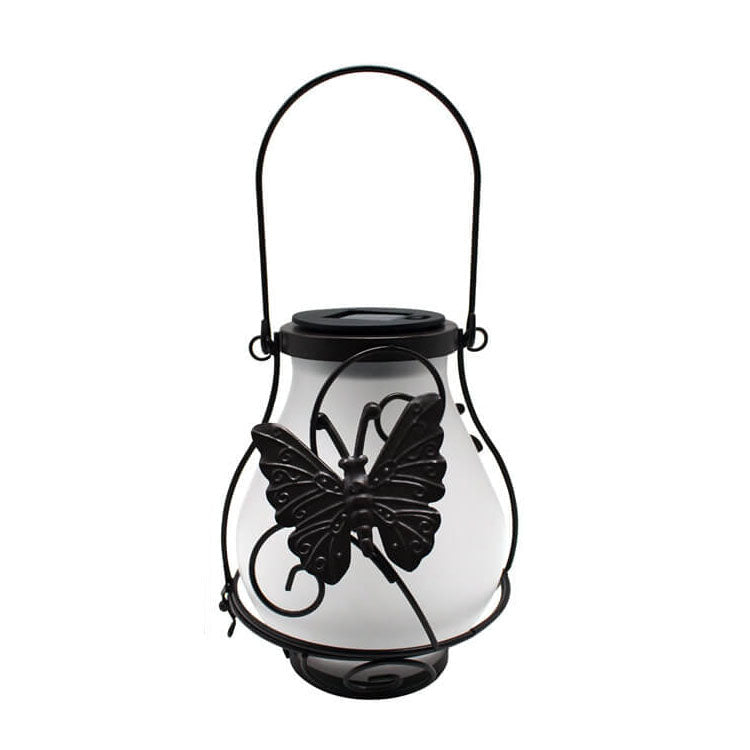 Decorative Solar LED Garden Lamp – Black – (1 LED)