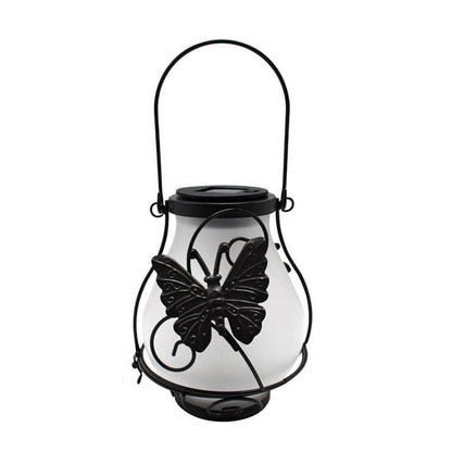 Decorative Solar LED Garden Lamp – Black – (1 LED)