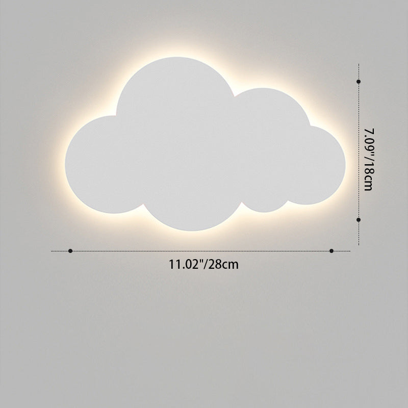 Kreatywna Lampa Ścienna z Motywem Chmur – Biały/Różowy/Niebieski – LED 12W/15W