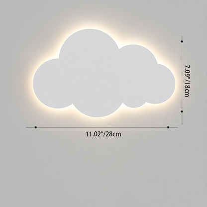 Kreatywna Lampa Ścienna z Motywem Chmur – Biały/Różowy/Niebieski – LED 12W/15W
