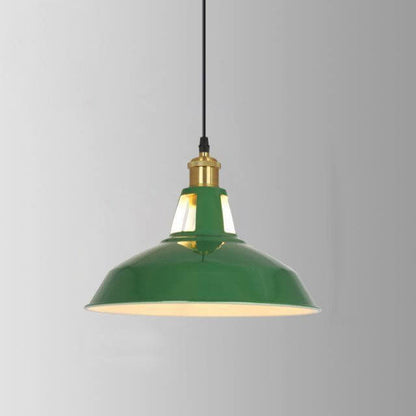 Industrialna elegancka zielona lampa wisząca w różnych rozmiarach