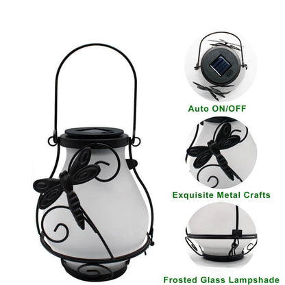 Decorative Solar LED Garden Lamp – Black – (1 LED)