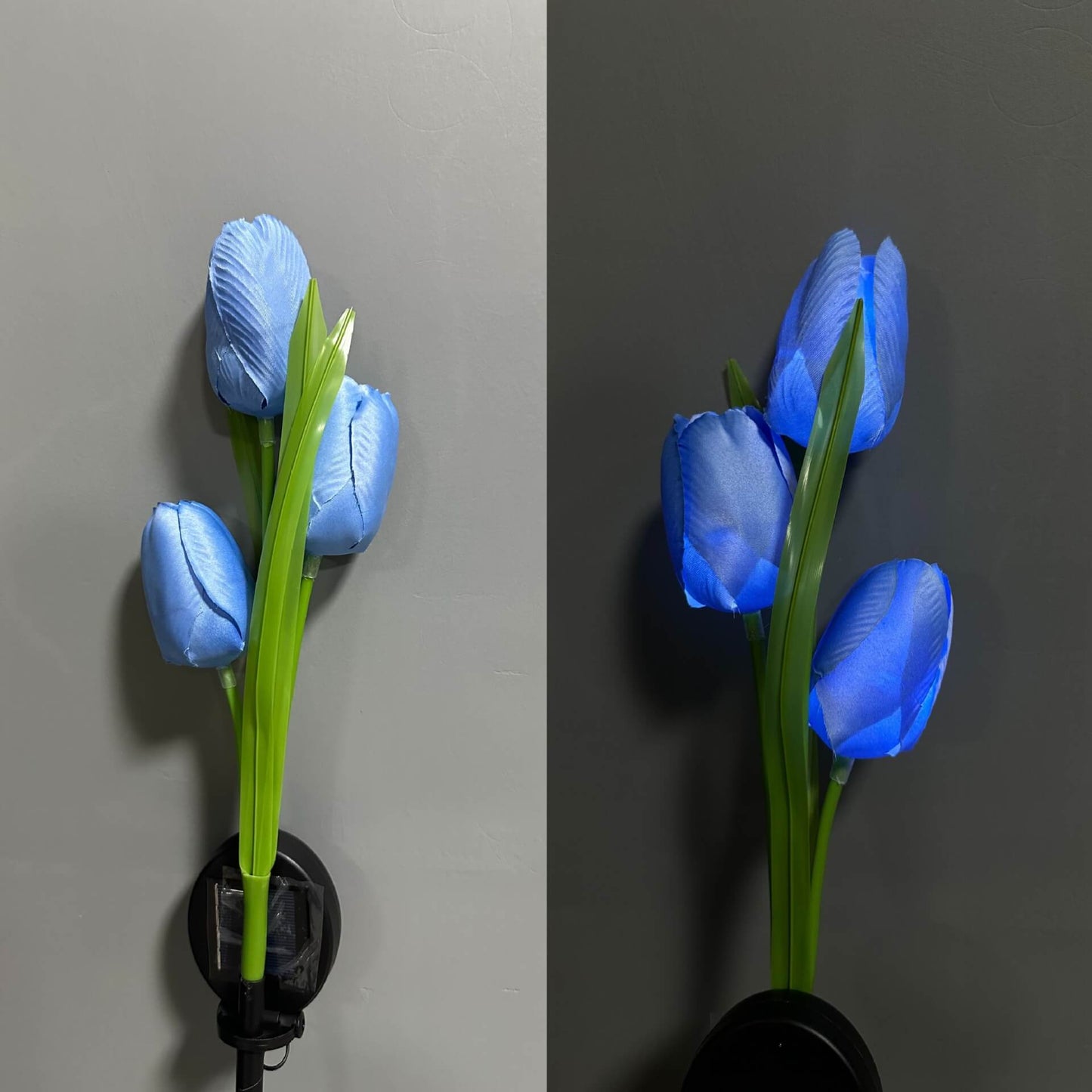 Solarny LED Lampa Ogrodowa z Motywem Tulipana – Różowa/Fioletowa/Niebieska/Żółta – (1 LED)