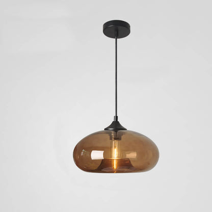 Industrial Glass Hanging Lamp – Ø28 cm, Multiple Colors, E26 Socket