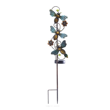 Kolorowa Solarna Lampa Ogrodowa – LED Kijek, Wodoodporna IP44