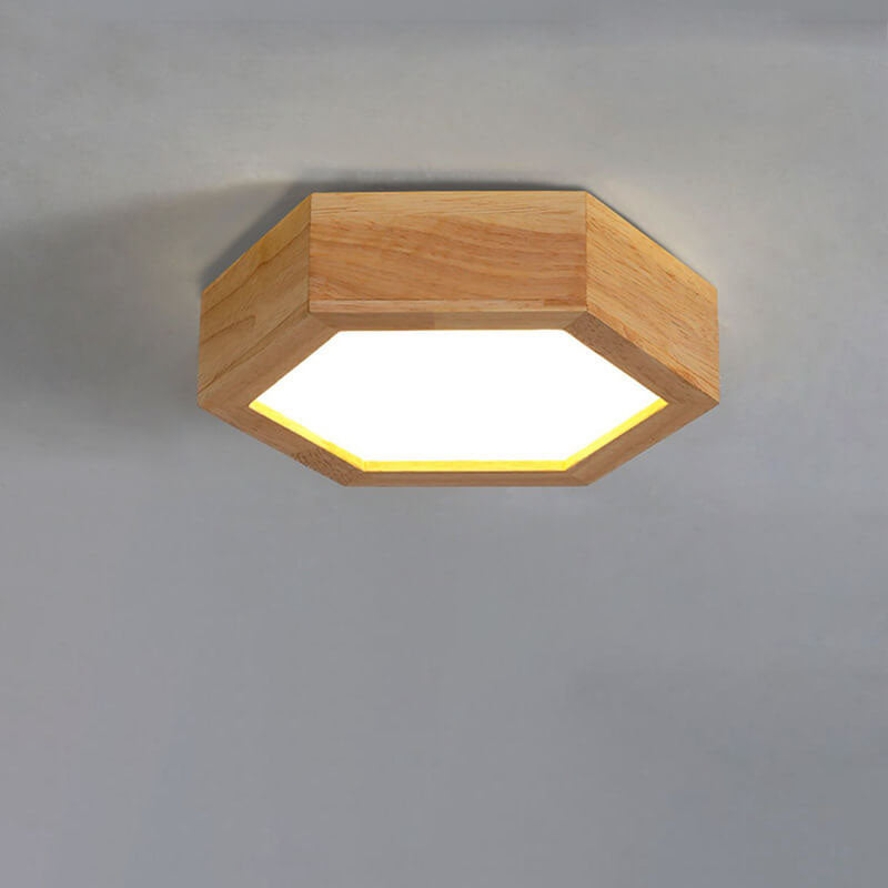 Nowoczesna drewniana lampa sufitowa Japandi LED – 1/2/3 reflektory