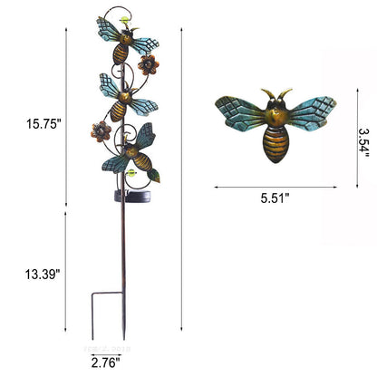 Kolorowa Solarna Lampa Ogrodowa – LED Kijek, Wodoodporna IP44