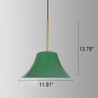 Industrialna elegancka zielona lampa wisząca w różnych rozmiarach