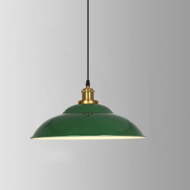 Industrialna elegancka zielona lampa wisząca w różnych rozmiarach