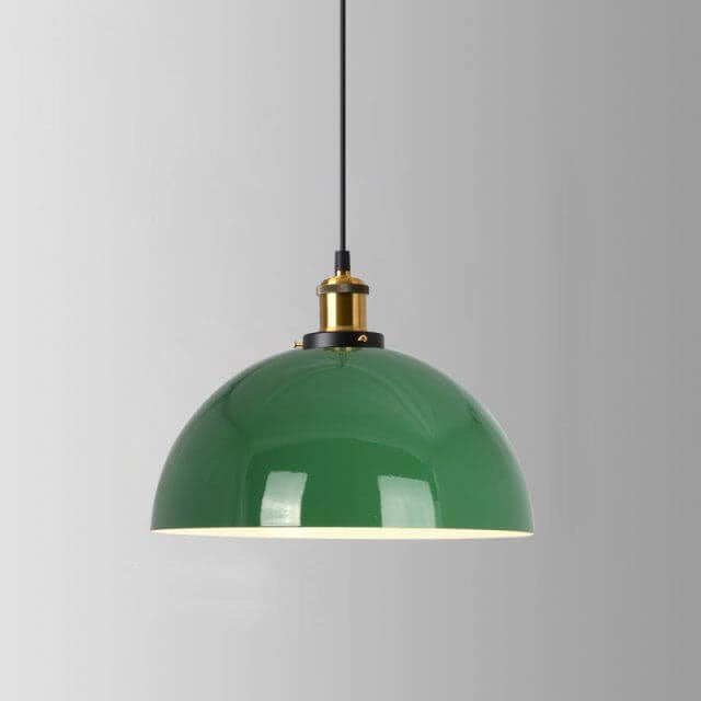Industrialna elegancka zielona lampa wisząca w różnych rozmiarach