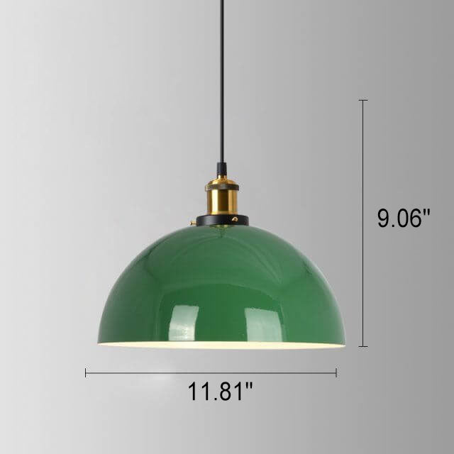 Industrialna elegancka zielona lampa wisząca w różnych rozmiarach