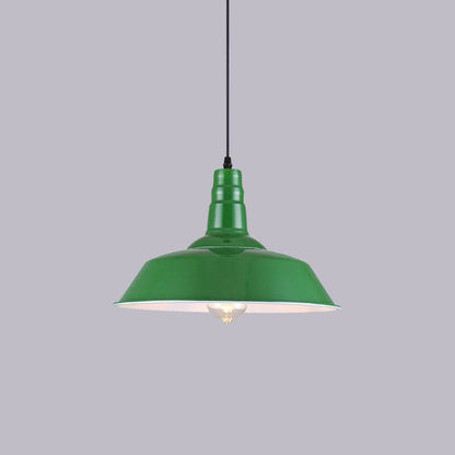 Industrialna elegancka zielona lampa wisząca w różnych rozmiarach