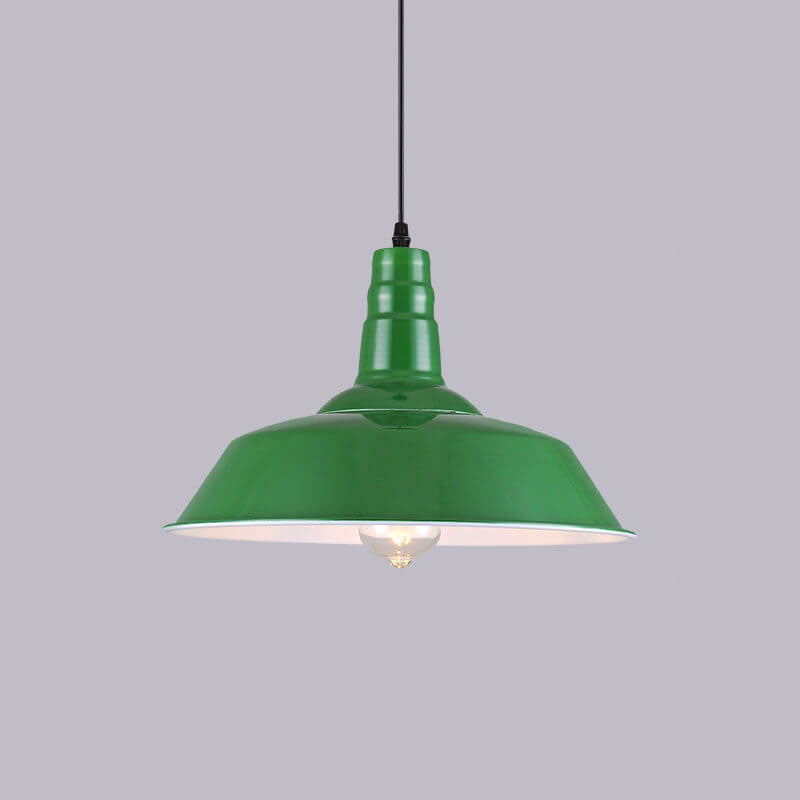 Industrialna elegancka zielona lampa wisząca w różnych rozmiarach