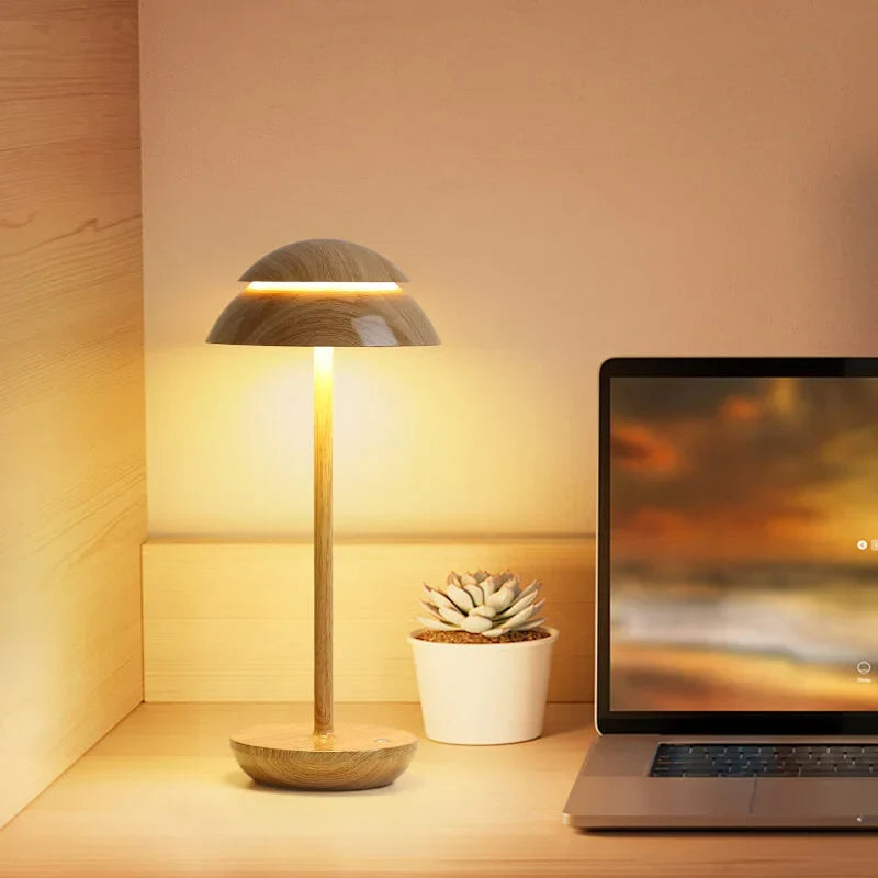 Stylowa aluminiowa lampa stołowa z funkcją ściemniania