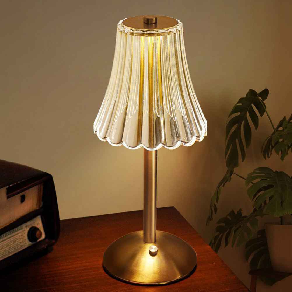Golden Crystal Cordless Table Lamp with Touch Dimming - a luxurious addition to your interior