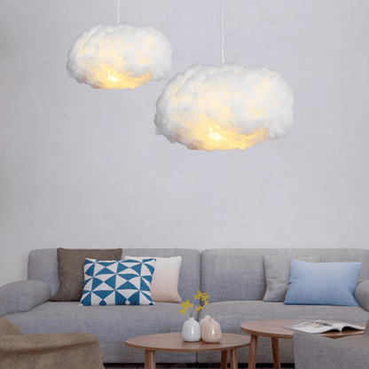 Lampa Wisząca w Kształcie Chmurki z Bawełny – Zimowy Wzór