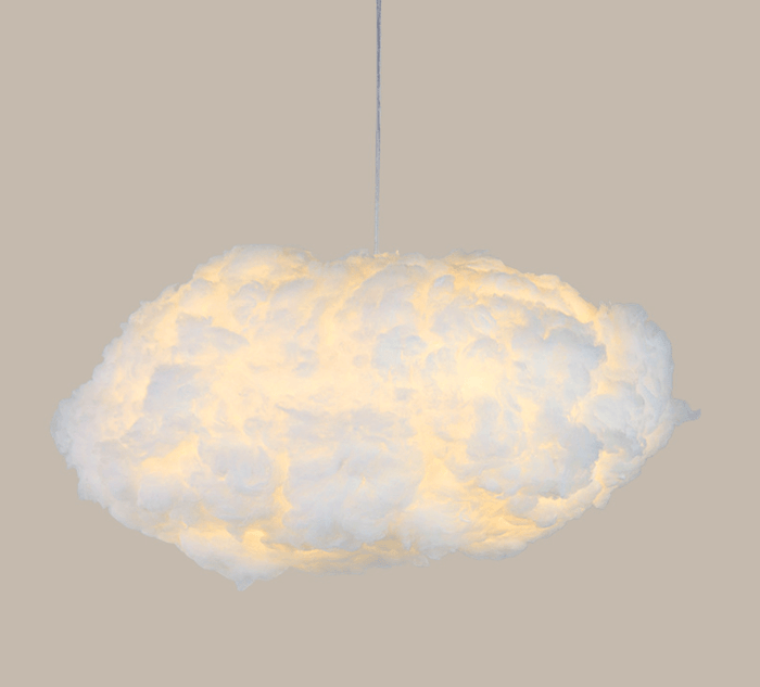 Lampa Wisząca w Kształcie Chmurki z Bawełny – Zimowy Wzór