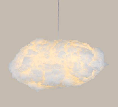 Lampa Wisząca w Kształcie Chmurki z Bawełny – Zimowy Wzór
