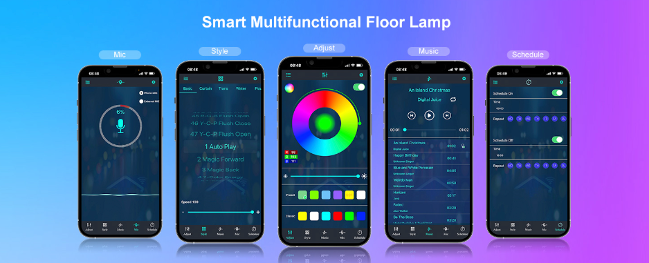 Dream – Inteligentna Lampa Podłogowa RGB z Synchronizacją Muzyki i Sterowaniem przez Aplikację