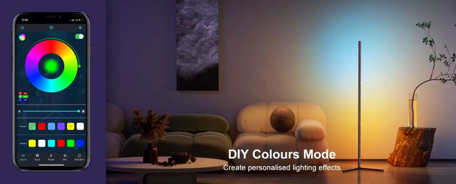 Dream – Inteligentna Lampa Podłogowa RGB z Synchronizacją Muzyki i Sterowaniem przez Aplikację
