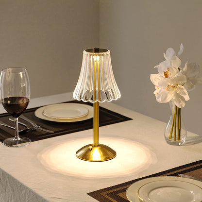 Golden Crystal Cordless Table Lamp with Touch Dimming - a luxurious addition to your interior