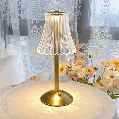 Golden Crystal Cordless Table Lamp with Touch Dimming - a luxurious addition to your interior
