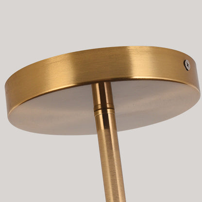 Lampa Sufitowa w Stylu Skandynawskim z Efektem Drewna i Złotą Ramą