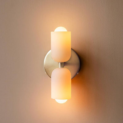 Döle – Nowoczesna Lampa Ścienna z Podwójnymi Szklanymi Kloszami (E14, Do Wnętrz)