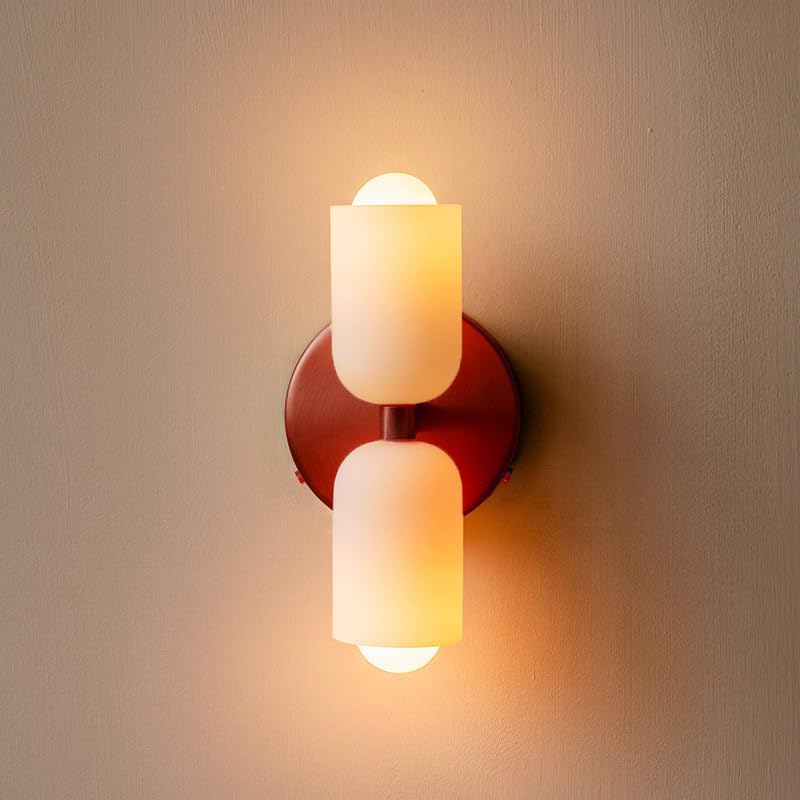 Döle – Nowoczesna Lampa Ścienna z Podwójnymi Szklanymi Kloszami (E14, Do Wnętrz)