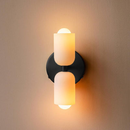 Döle – Nowoczesna Lampa Ścienna z Podwójnymi Szklanymi Kloszami (E14, Do Wnętrz)