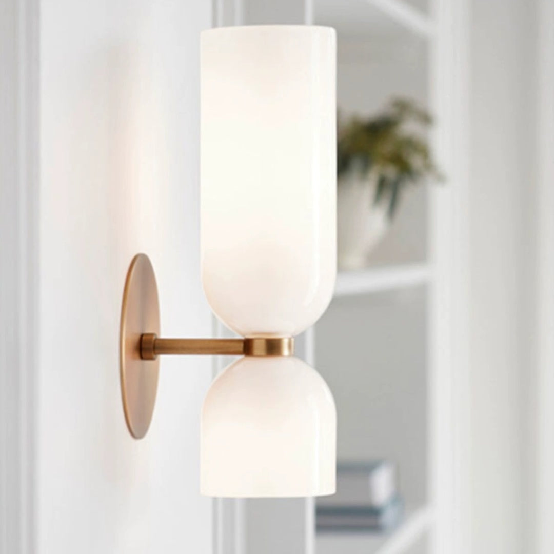 Flute – Elegancka Lampa Ścienna ze Szkła i Żelaza w Stylu Retro