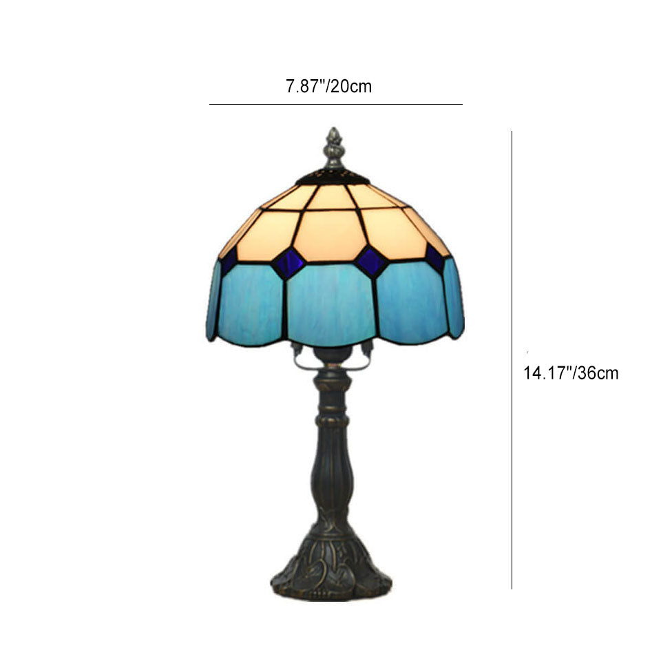 Designer Table Lamp – Handmade Stained Glass in Various Colors