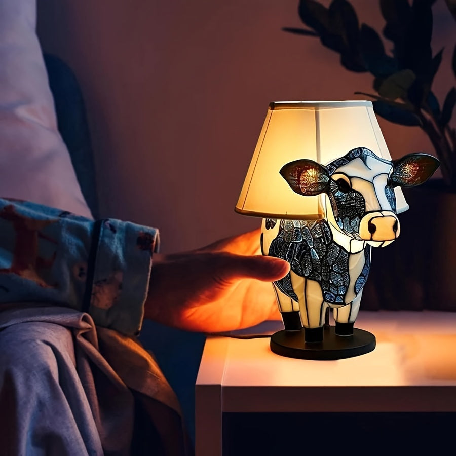 StarCow – Lampka Nocna z Żywicy w Kształcie Krowy do Sypialni i Salonu