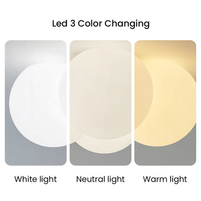 White ceiling lamp with clouds and bubbles