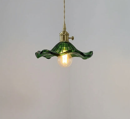 Elegancka Szklana Lampa Wisząca w Kształcie Kwiatu Hibiskusa ze Stylowym Designem