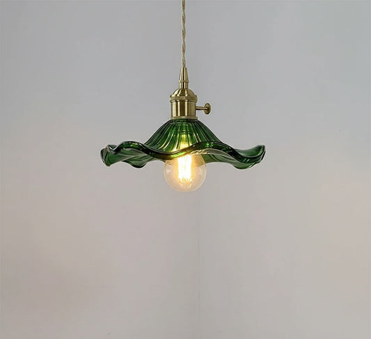 Elegancka Szklana Lampa Wisząca w Kształcie Kwiatu Hibiskusa ze Stylowym Designem