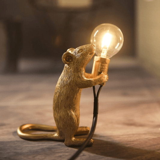 Creative Mouse-Shaped Desk Lamp with Artistic Design and LED Lighting – Perfect for Playful Interiors