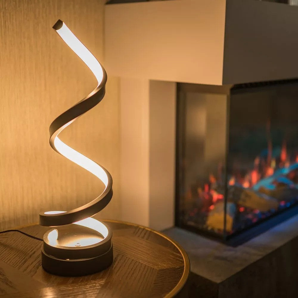 Industrial LED Spiral Lamp with Dimmable Function and Modern Design