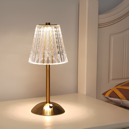 Golden Crystal Cordless Table Lamp with Touch Dimming - a luxurious addition to your interior