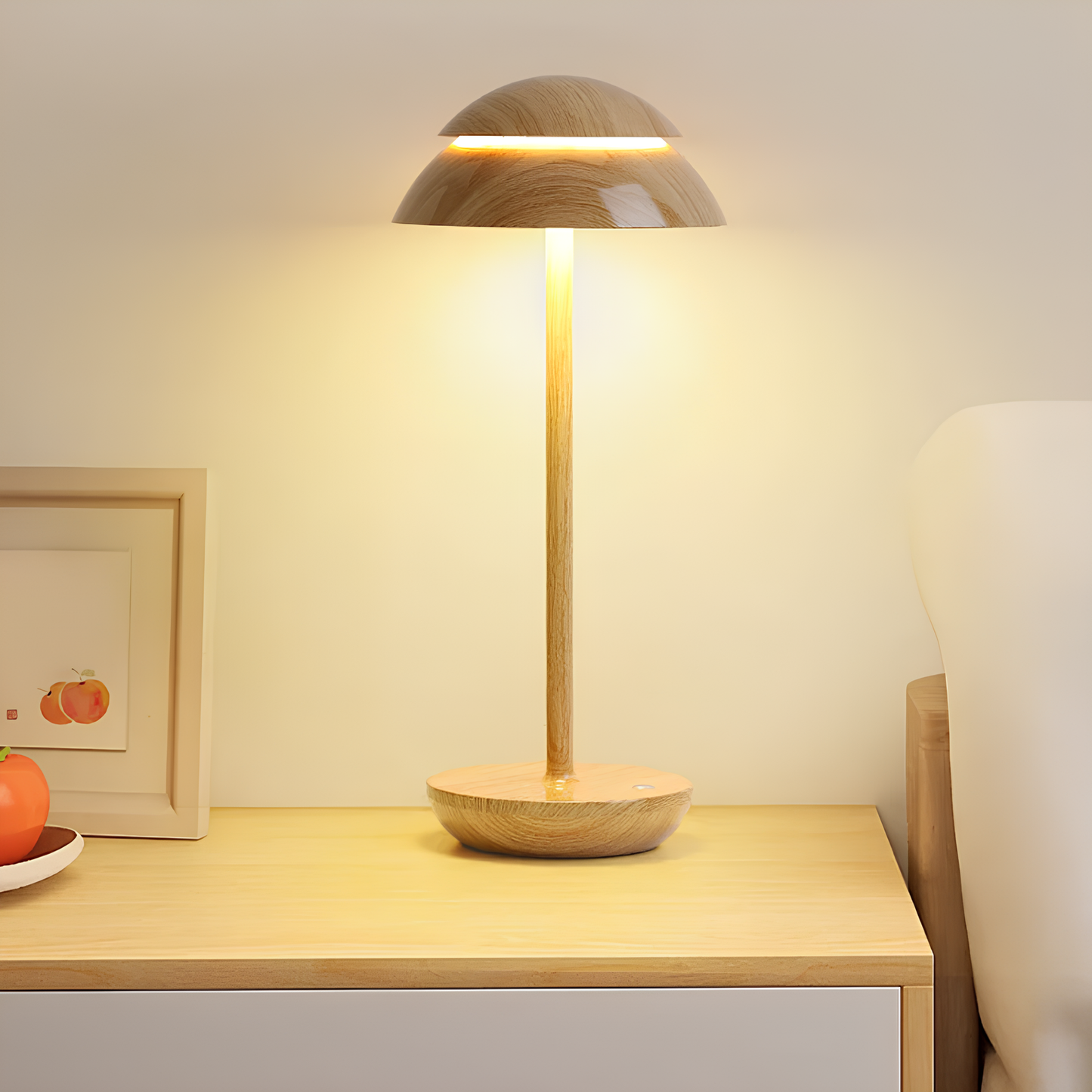 Stylowa aluminiowa lampa stołowa z funkcją ściemniania