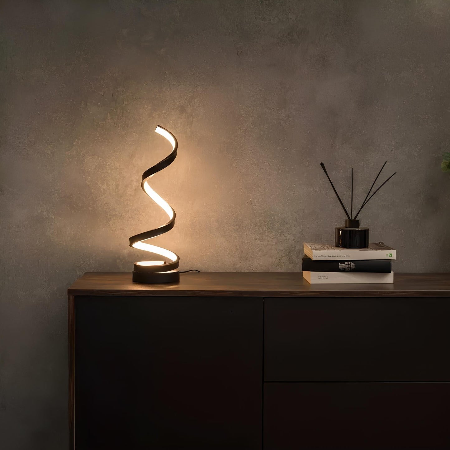 Industrial LED Spiral Lamp with Dimmable Function and Modern Design