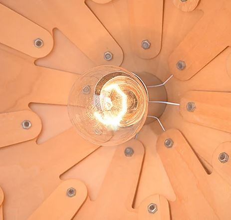 Elegant Oak Pendant Lamp — Adjustable Cable and Natural, Minimalist Design