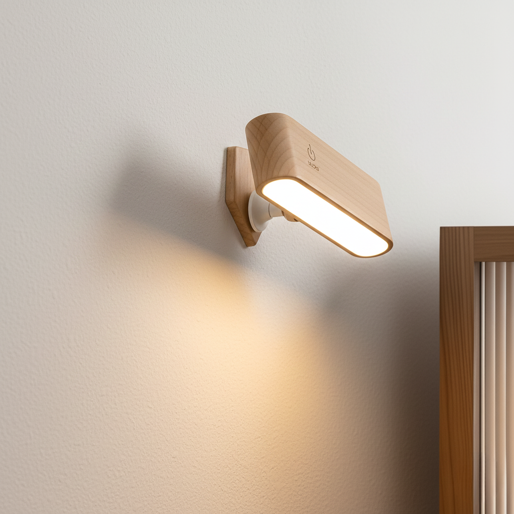 Elegancka obrotowa lampa ścienna z magnetycznym mocowaniem