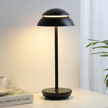 Stylowa aluminiowa lampa stołowa z funkcją ściemniania