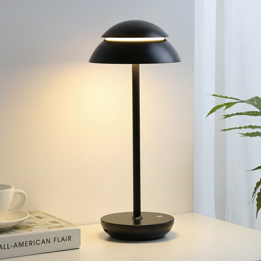 Stylowa aluminiowa lampa stołowa z funkcją ściemniania