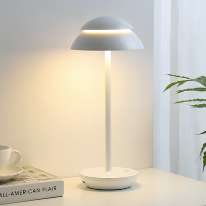 Stylowa aluminiowa lampa stołowa z funkcją ściemniania