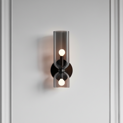 Flute – Elegancka Lampa Ścienna ze Szkła i Żelaza w Stylu Retro